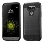 Wholesale LG G5 Iron Shield Hybrid Case (Black)